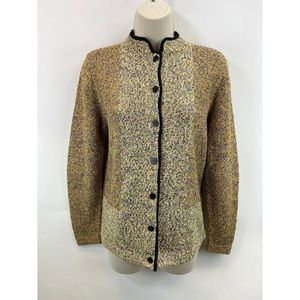 Vintage Mark Shale Womens Sz S Colorblock Button Up Cardigan